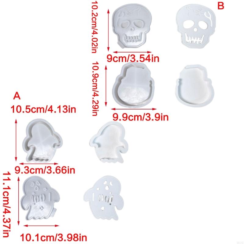 Skull Silicone Mould for Epoxy Resin Handmade Soap Home Decoration M68E