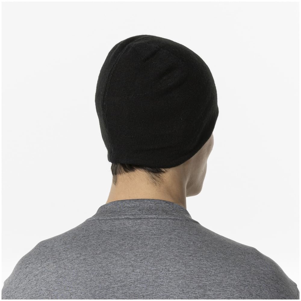 Mizuno Breath Thermo Training Wear Knit Cold for Adults Model Black Cap, Protection, Moisture-Wicking, Heat-Retaining, (Head Circumference 55-60cm),