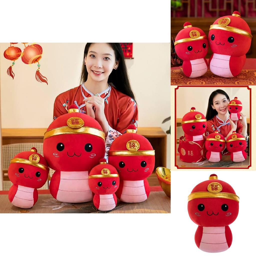 Adorable Plush Snake Doll Cute Zodiac Snake Toy Soft Stuffed Animal Gifts For Kids