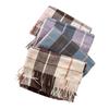 Red and Green Plaid Imitation Cashmere Scarf Autumn and Winter Couple Warm Fringed Big Shawl Tide
