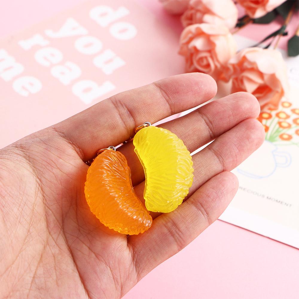 Petal Handbag Pendant Car Decoration Bag Pendant Orange Keychain Key Chain Keyring Simulation Fruit