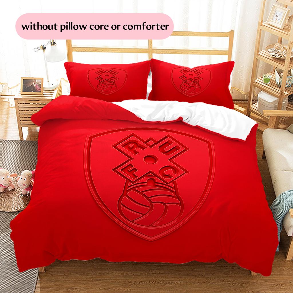 Rotherham United Badge Pattern Bedding Home Decoration Birthday Gift (1 * Duvet Cover + 2 * Pillowcase, Without Core)