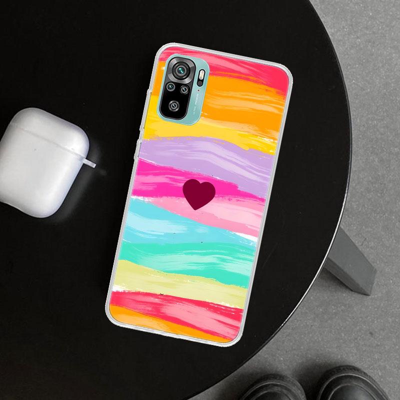 Rainbow Gradient Love Phone Case Cover for Xiaomi Redmi Note 15 14 13 12 11 Pro Plus 14S 12S 11S 11T 11E 10S 10 Customized Funda
