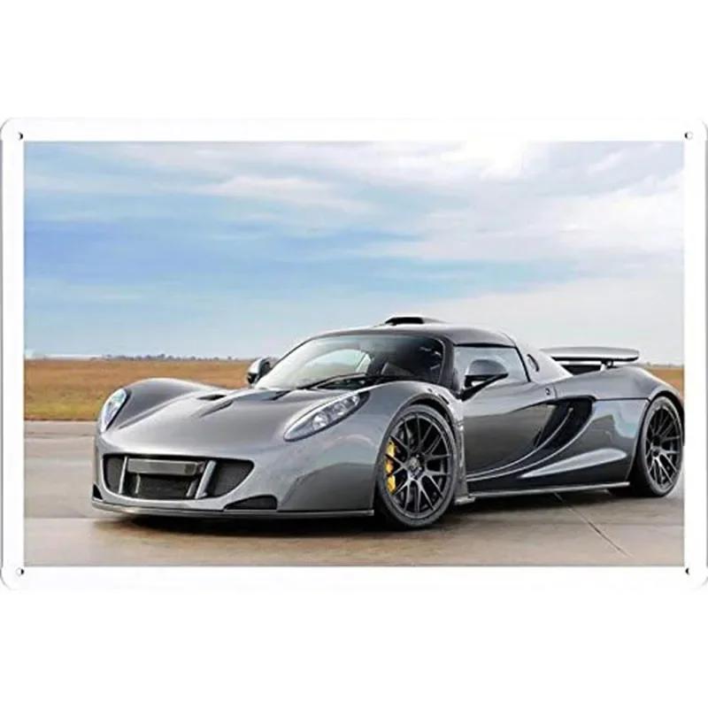 Auto Metal Tin Signs Plaque Sports Car Wall Decoration Vintage Art Posters Iron Painting for Man Cave Home Cafe Garage Club Bar