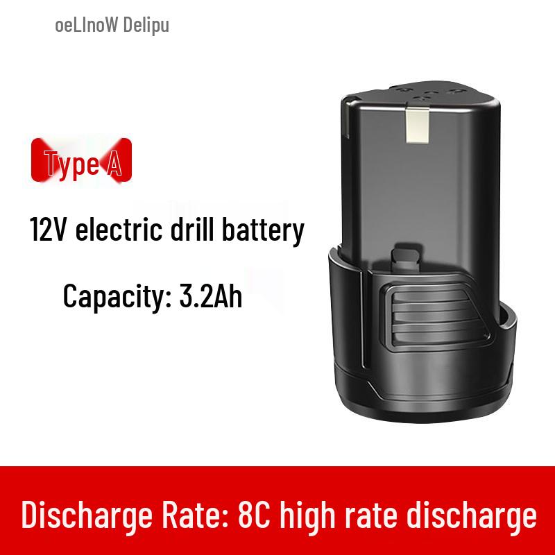 12V/16.8V/25V Electric Drill Set with Lithium Battery, Charger, Wrench & Screwdriver