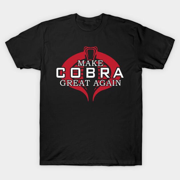Asian Size Cotton Unisex Tshirt Print T-shirt Make Cobra Great Again T-shirt No-Cut Print Regular Fit