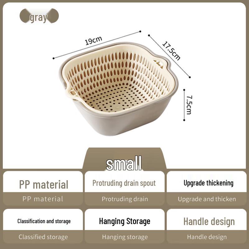 Zhaoran Double-Layer Drain Basket & Fruit Plate Set