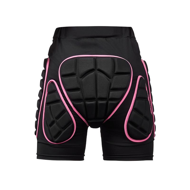 Women s Padded Bike Sport Shorts Cycling Shorts with Impact Protection Hip Padded Ski Protector Skating Protective Gear S розовый