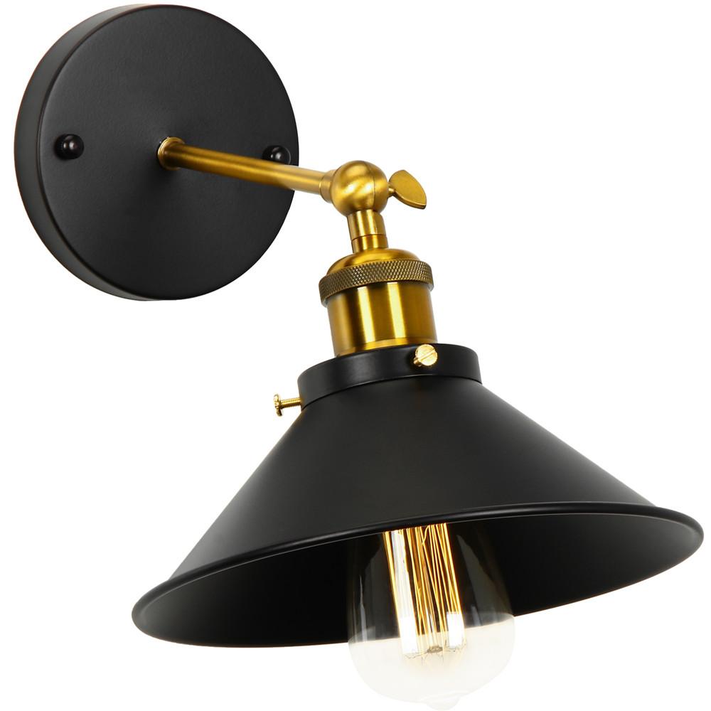 

Винтажный настенный светильник, регулируемый потолочный светильник из латуни E27, промышленный настенный светильник для лофта, ресторана, бара, отеля, кафе, спальни