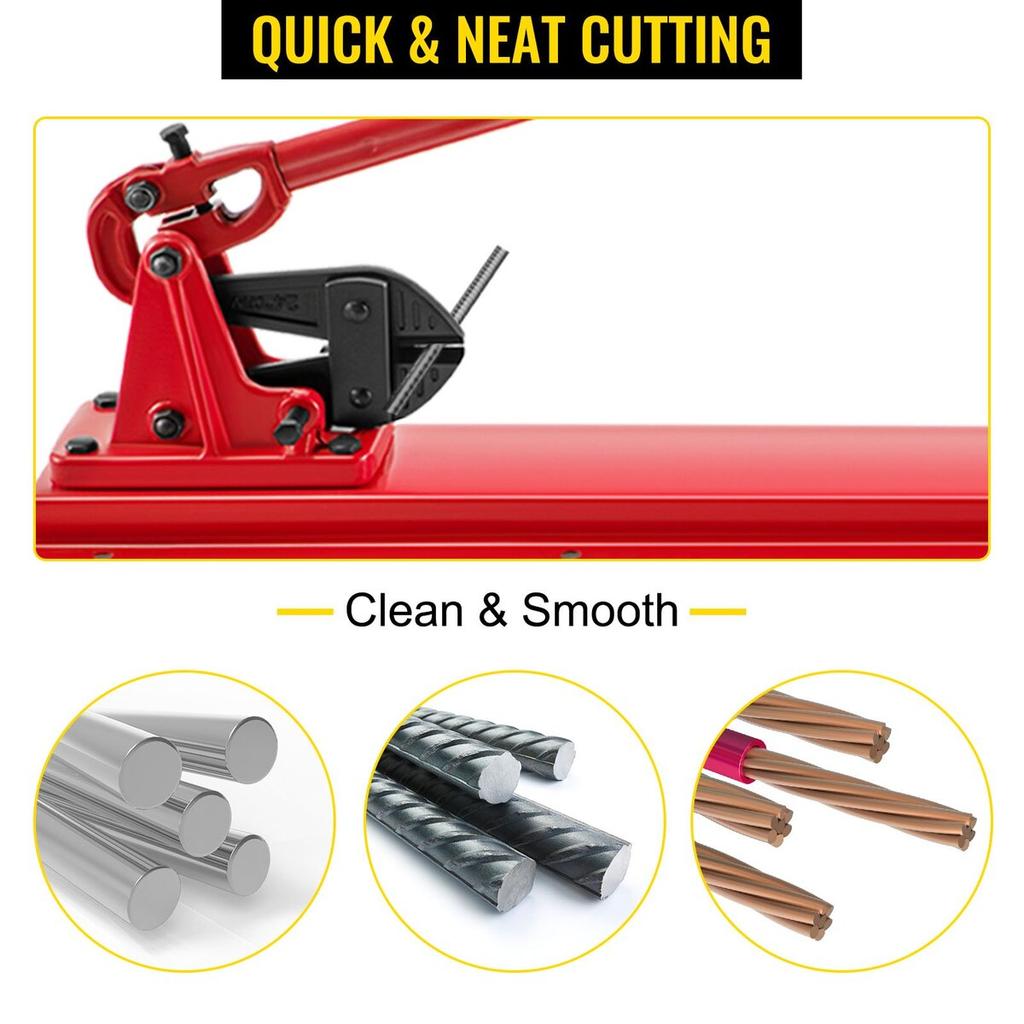Bench Swager Tool 24\" Wire Rope Swaging Tool with Crimper Cable Bolt Cutter Head Bench Crimper 1/16\"-3/16\" Aluminum/Copper Sleeves Bench Cable