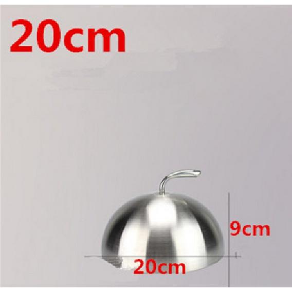 

Крышка тарелки из нержавеющей стали, круглая золотая крышка для стейка, крышка в западном стиле для еды, без магнита, увеличивающая крышку сковороды, корейский горшок для барбекю, барбекю Silver 20cm