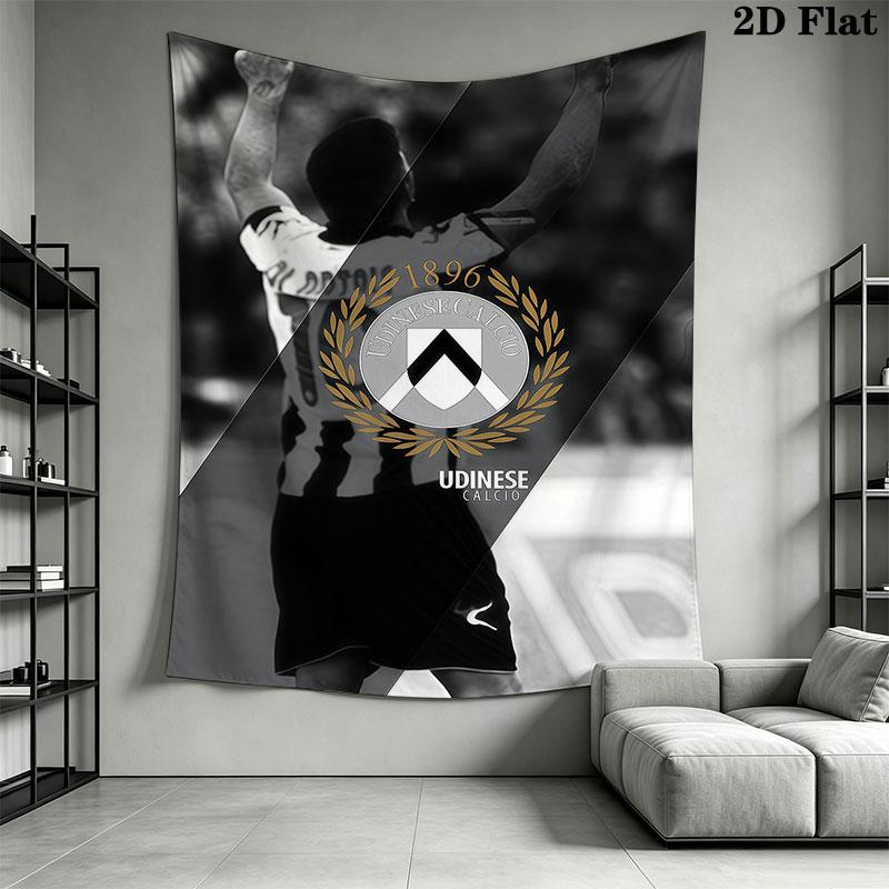 Udinese Calcio logo Wall Hanging Printed Fabric Blanket Decorative Tapestries for Bedroom Living Room Home Decor