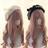 Fashion Lolita Japanese Style Beret Hat Woolen Handmade Winter Berets Hat Sweet Lacebow Bow Beret Winter Season