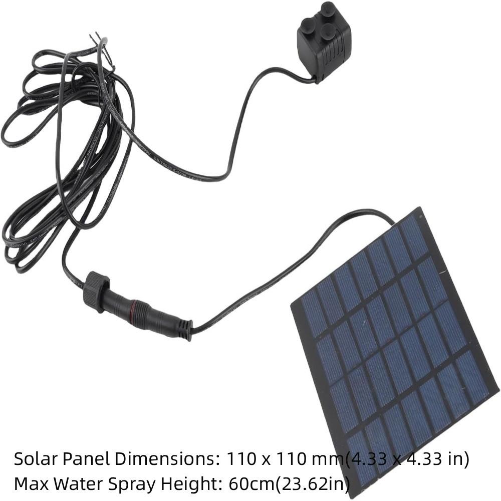Adjustable Solar Panel Solar Fountain Pump PET Mini Fountain Pump Durable Fountain Panel Kit