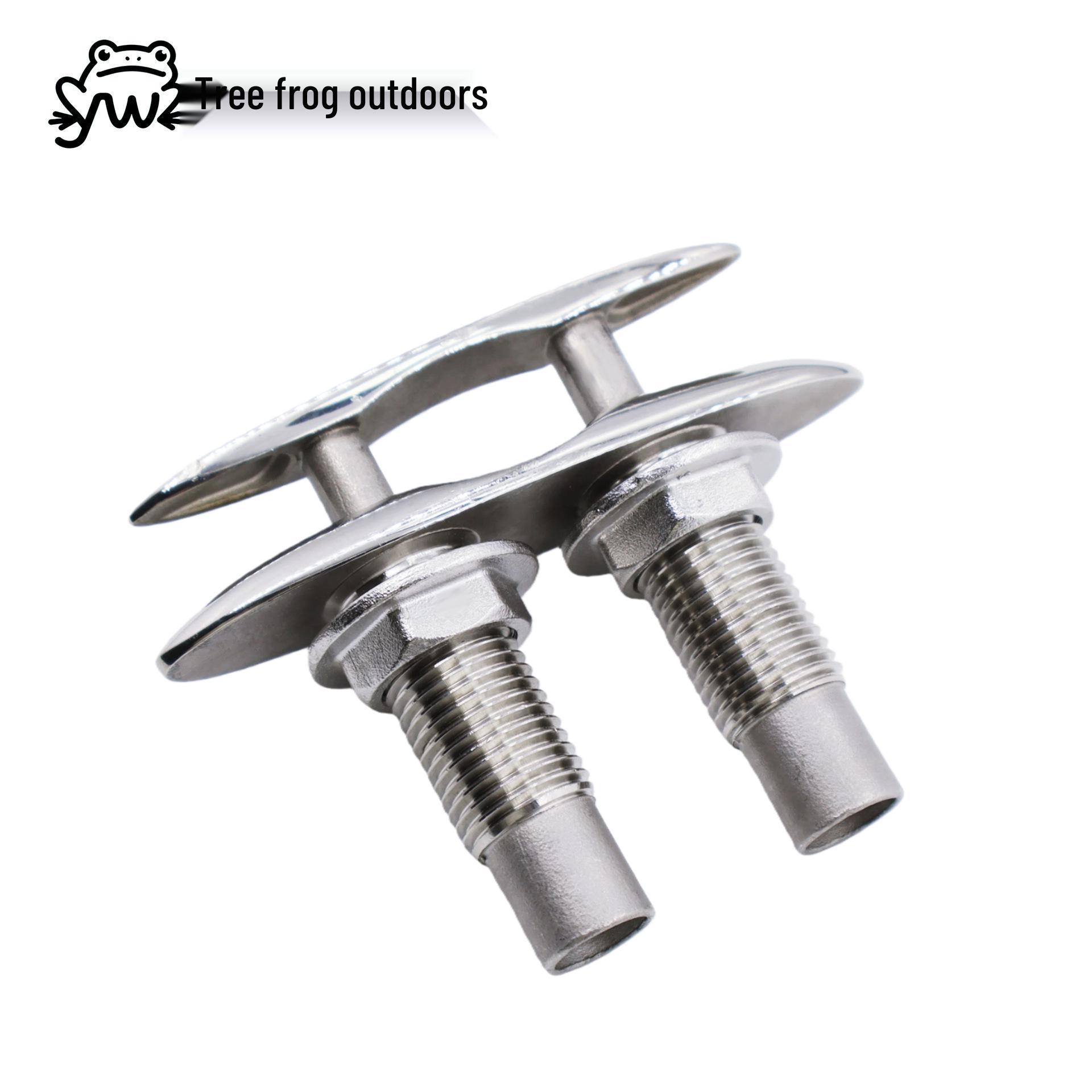 

316 Stainless Steel Pop-Up Yacht Cleat & Rope Fairlead Flat Pull Rope Cleat 4 inch