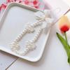 Rope Phone Chain Short Rope Pearl Bow Mobile Phone Straps Hand Strap Wrist Hand Lanyard Phone Charm