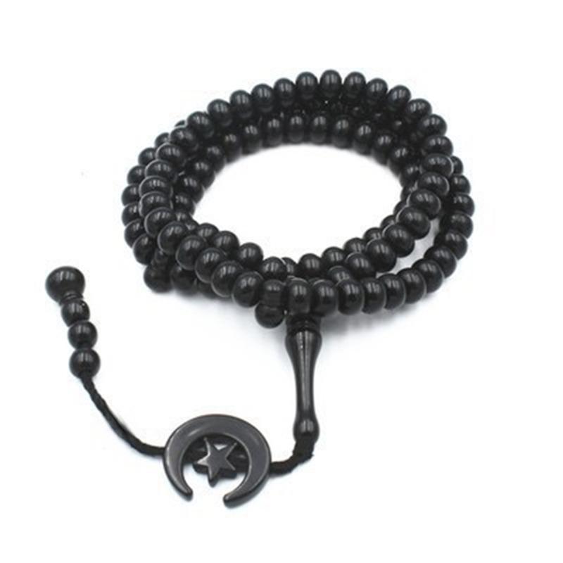 A52E 8mm Tasbih Prayer Beads 99 Rosary Beads Prayer Beads Misbaha Beads Religion Eid Wrap Bracelets for Women Men Wedding