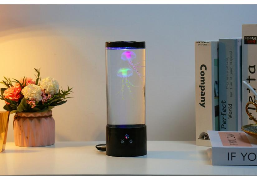 USB Luminous Jellyfish Night Light: Seven-Color LED Remote Control Atmosphere Lamp for Home Décor