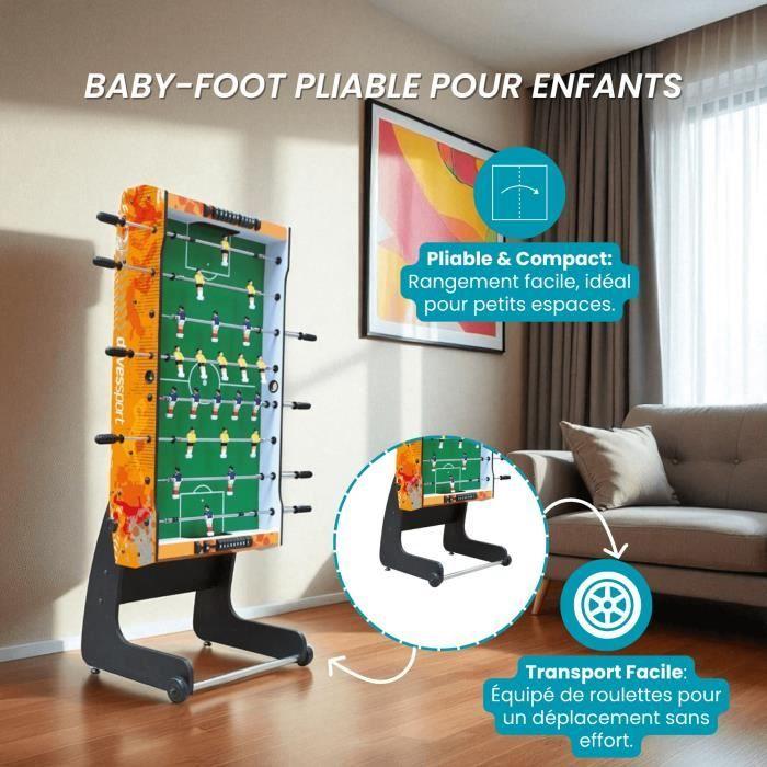 Babyfoot pliable pour enfants - DEVESSPORT - A partir de 7 ans - Dimensions 121 x 61 x 80 cm - Poids 24 kg
