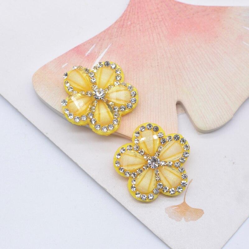 

10 шт. новая цветочная аппликация со стразами для рукоделия, декоративные нашивки, аксессуары для скрапбукинга ручной работы