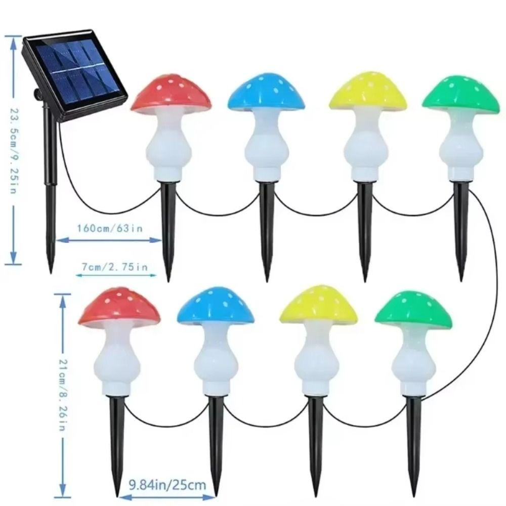 Waterproof Solar Mushroom Light 8 Head LED Solar Mushroom Light Sunlight Fairy Light Easter