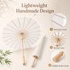 6PCS White Umbrella Paper Parasol 40/60/80cm Chinese Paper Umbrellas Photography Props Summer Whites Party Wedding Baby Shower