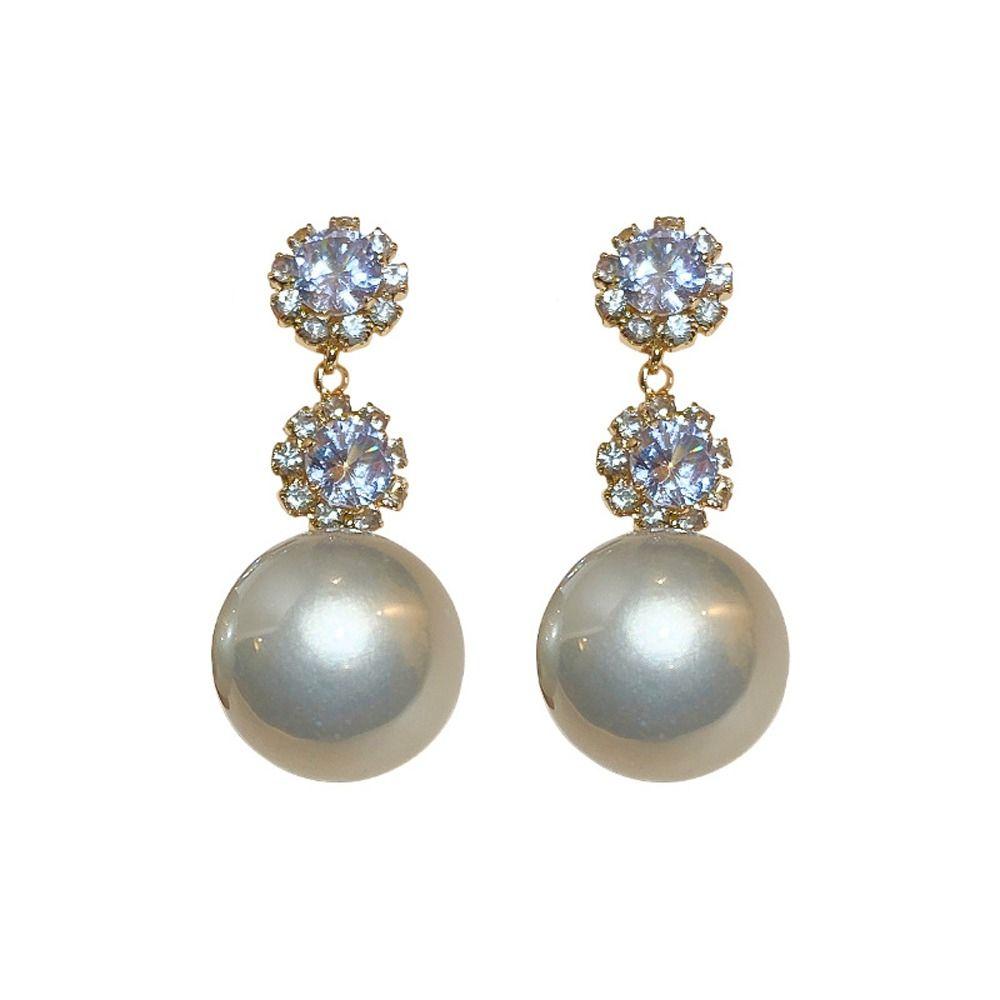 

Бижутерия Темперамент Серьги-пусеты Серьги-подвески Женские Жемчужные серьги Корейский стиль Серьги-подвески белый