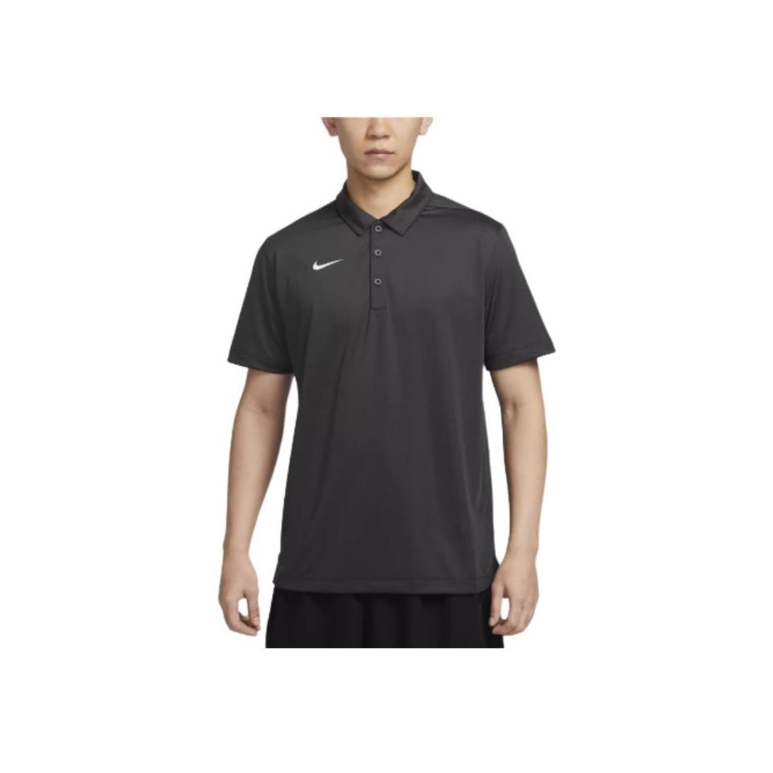 

Nike Dri-Fit быстросохнущая мягкая модная рубашка поло с коротким рукавом мужская, топы средне-черного цвета IB8831-060 M