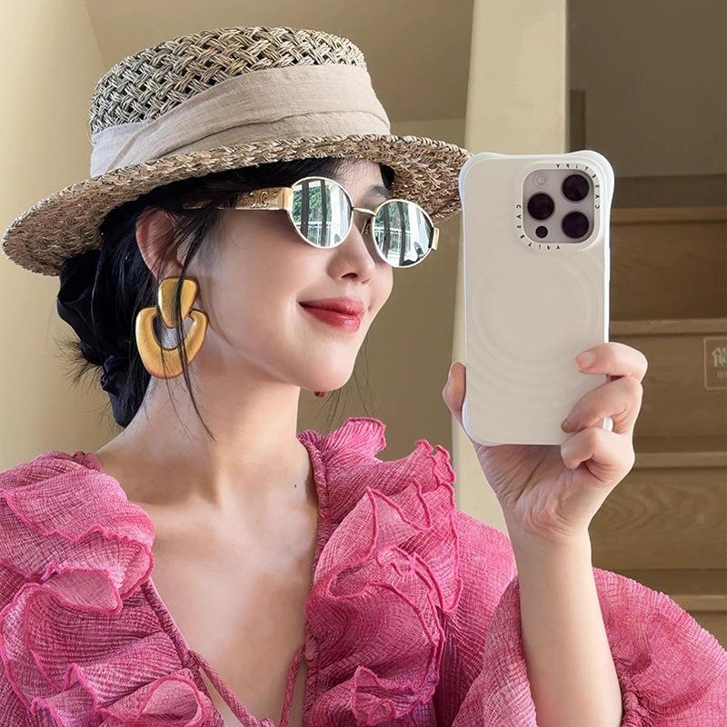 New Flat-top Straw Hat Women's Big Head Circumference Seaside Beach Top Hat Woven Sun Hat Summer