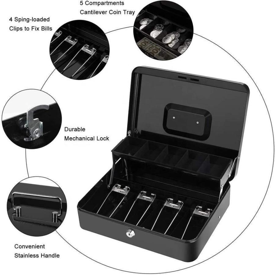 Strictly Selected Mechanical Key Cashier Box 30S Ticket Clip Box Anti-theft Portable Cash Box, Household Small Fuse Box