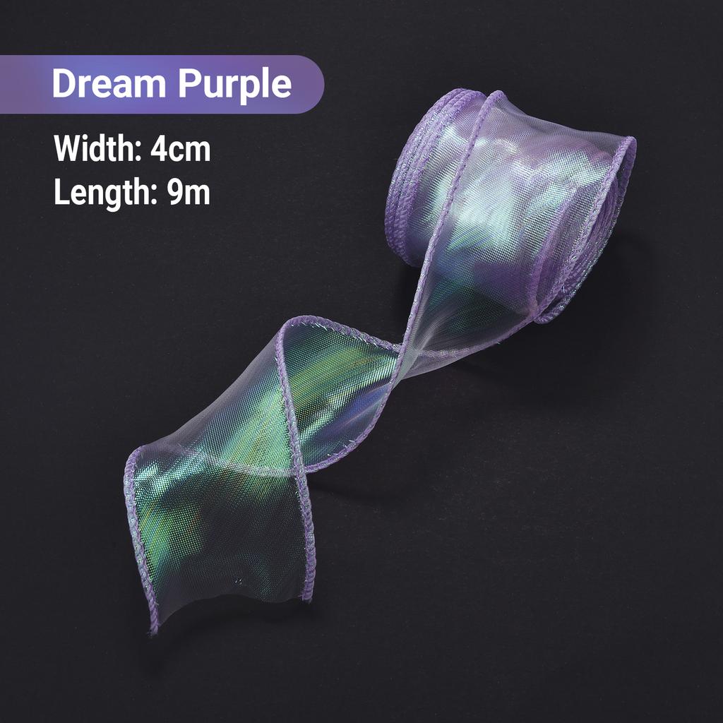 Fishtail Yarn Silk Organza Ribbon 4CM Flower Baking Gift Packaging Apparel Craft Supplies DIY Sewing Fabric Clothing Accessories