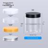 100ml Wide Mouth PET Plastic Travel Bottle & 250ml Transparent Cream Jar with Inner Cover