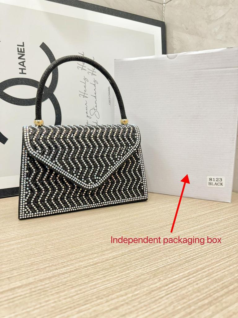 Elegante Strass-Diamant-Umhänge-Abendhandtasche für Hochzeiten und Bankette