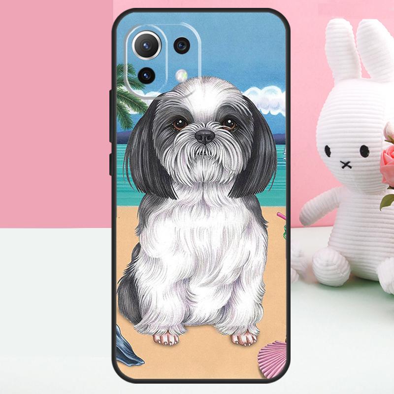 Cartoon Shih Tzu Dog Case For POCO F5 Pro X3 X5 M4 Pro F3 X4 F4 GT Cover For Xiaomi 11T 12T Pro 11 12 13 Lite