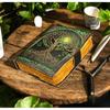 leather journal, Print Tree of Life Journal, Blank spell book book of shadows Leather Celestial Gifts For Him Her