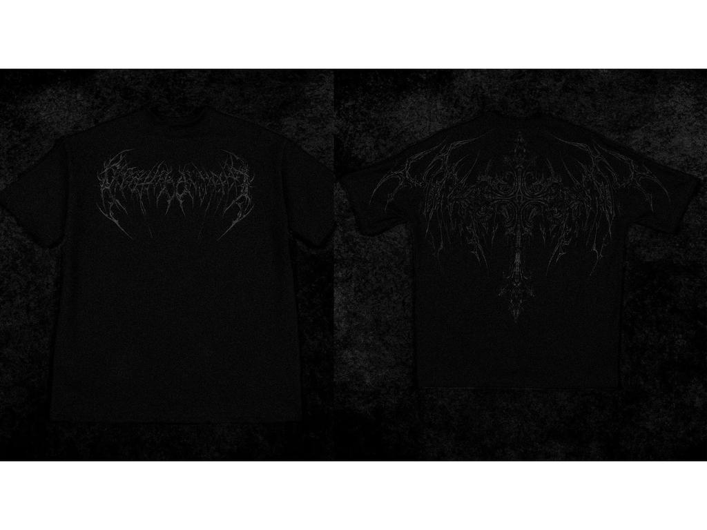 Breathedivinity Herren Dark Style Oversized Baumwoll-T-Shirt - Amerikanische Streetwear, Sportlich Casual, Kurzarm