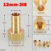 Hongtu Brass Female Thread Hose Connector - 1/8" 1/4" 3/8" BSP, 6-18mm Barb Tail End Fitting (Copper Adapter/Coupler)