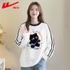 Warrior Women's Cartoon Cat Crewneck Sweatshirt