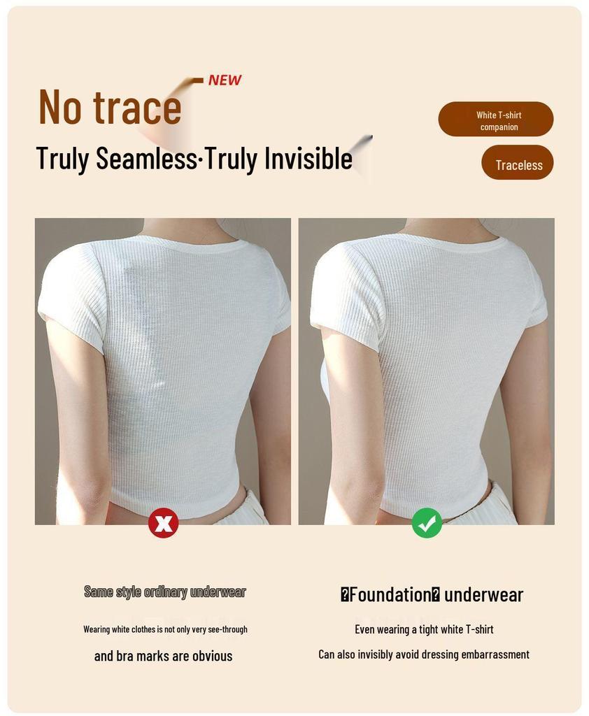 Women's Seamless Shoulder Pads & Chest Binder - Invisible Vest Bra for a Sleek Look