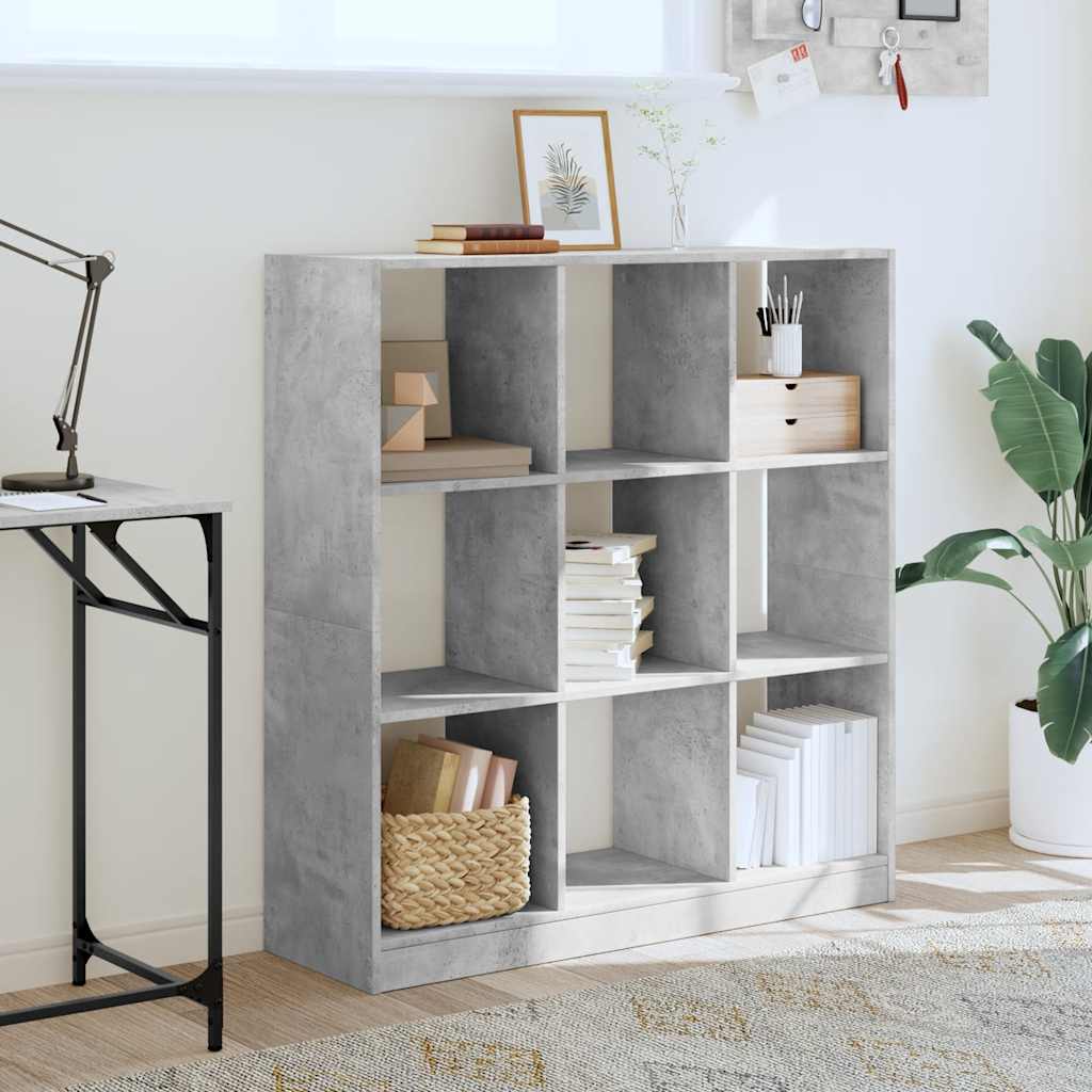 Vidaxl Regał, Szarość Betonu, 102X32X108 Cm, Materiał Drewnopochodny