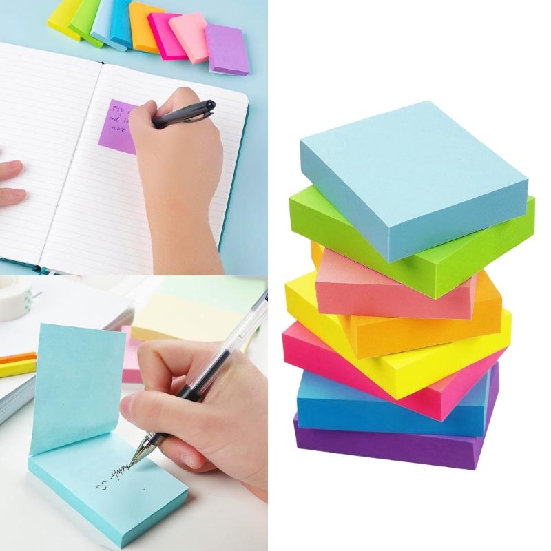 8 Pcs Aesthetic Note Pad Simple Memo Pad Easy To Write Multifunctional Notepads Colorful Sticking Notes