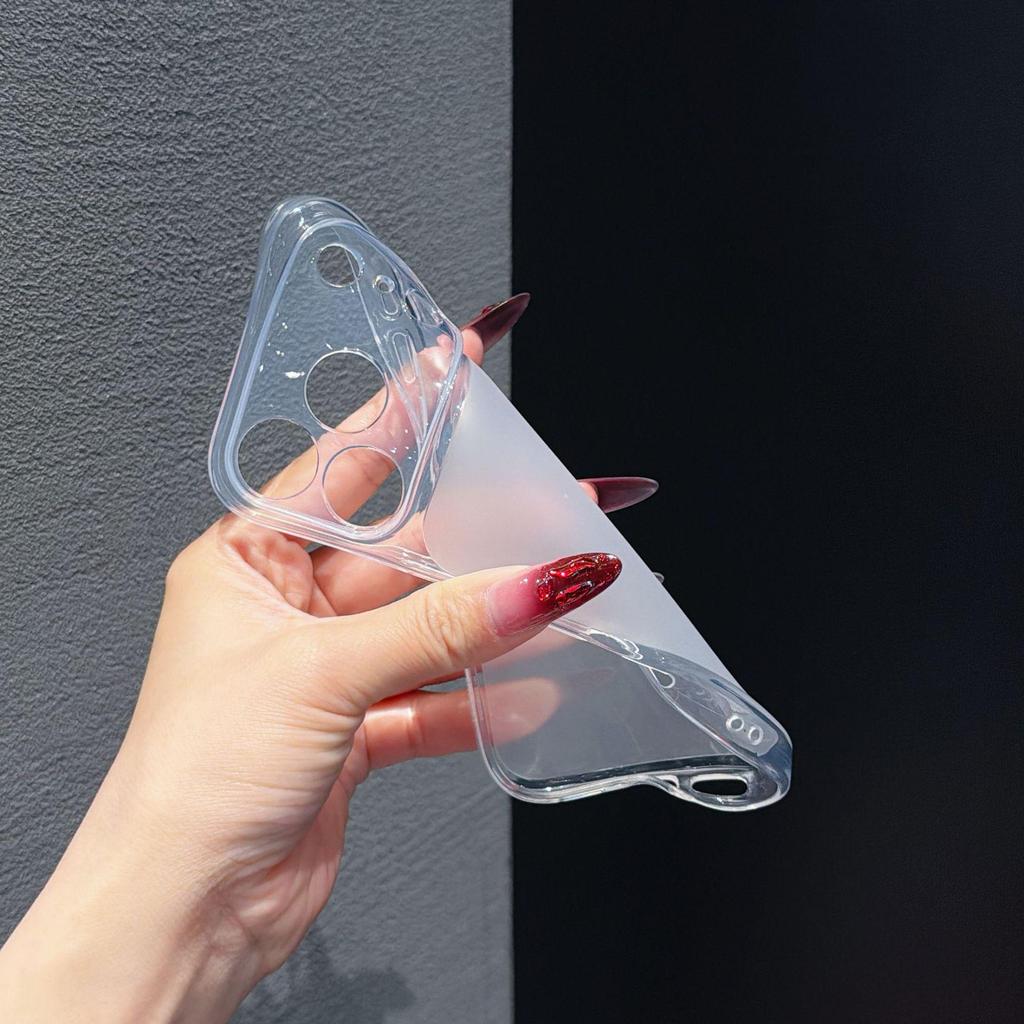 Transparent Frosted Silicone Case for iPhone 17 Pro Max/16, Anti-Drop Protective Phone Cover