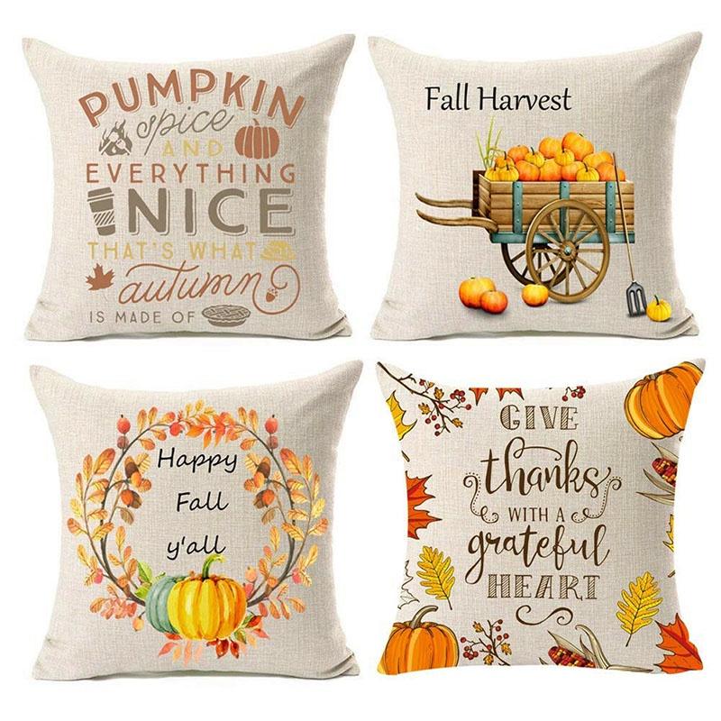 Wunderschöner Halloween-Kürbis-Kissenbezug mit elegantem verdecktem Reißverschluss