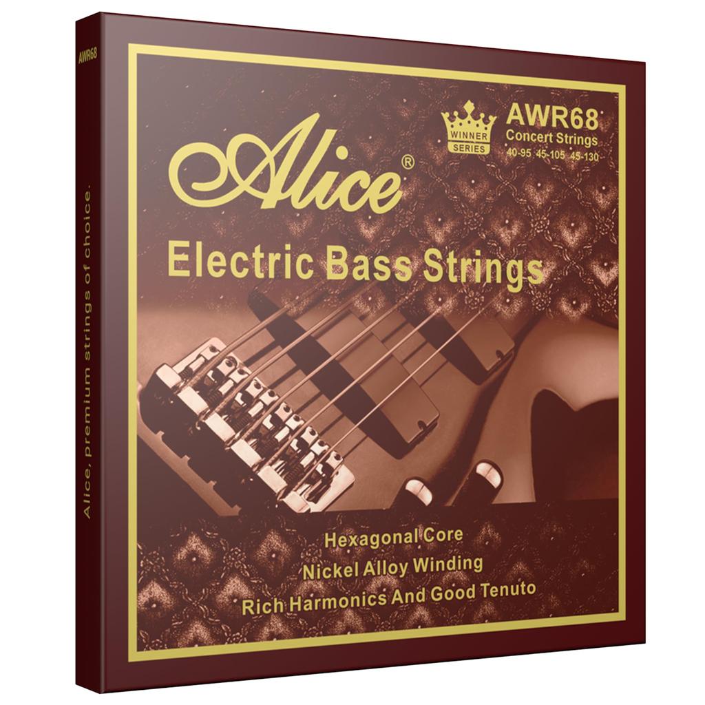 Alice AWR68(4)-L Nickel Alloy Wound Electric Bass Strings, Light, 4-String Set
