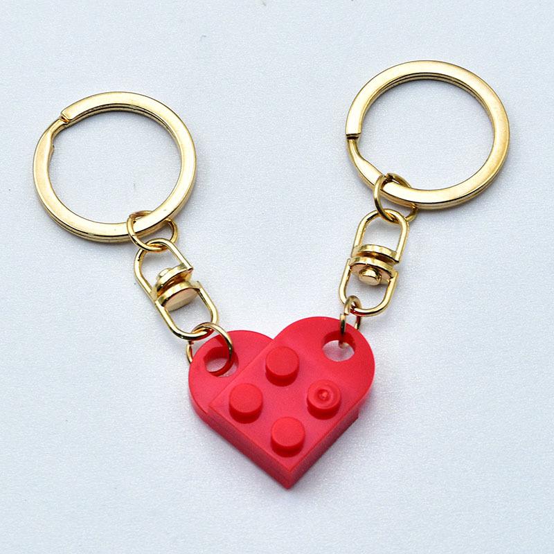 Colorful Detachable Heart Keychain Pendant Gift