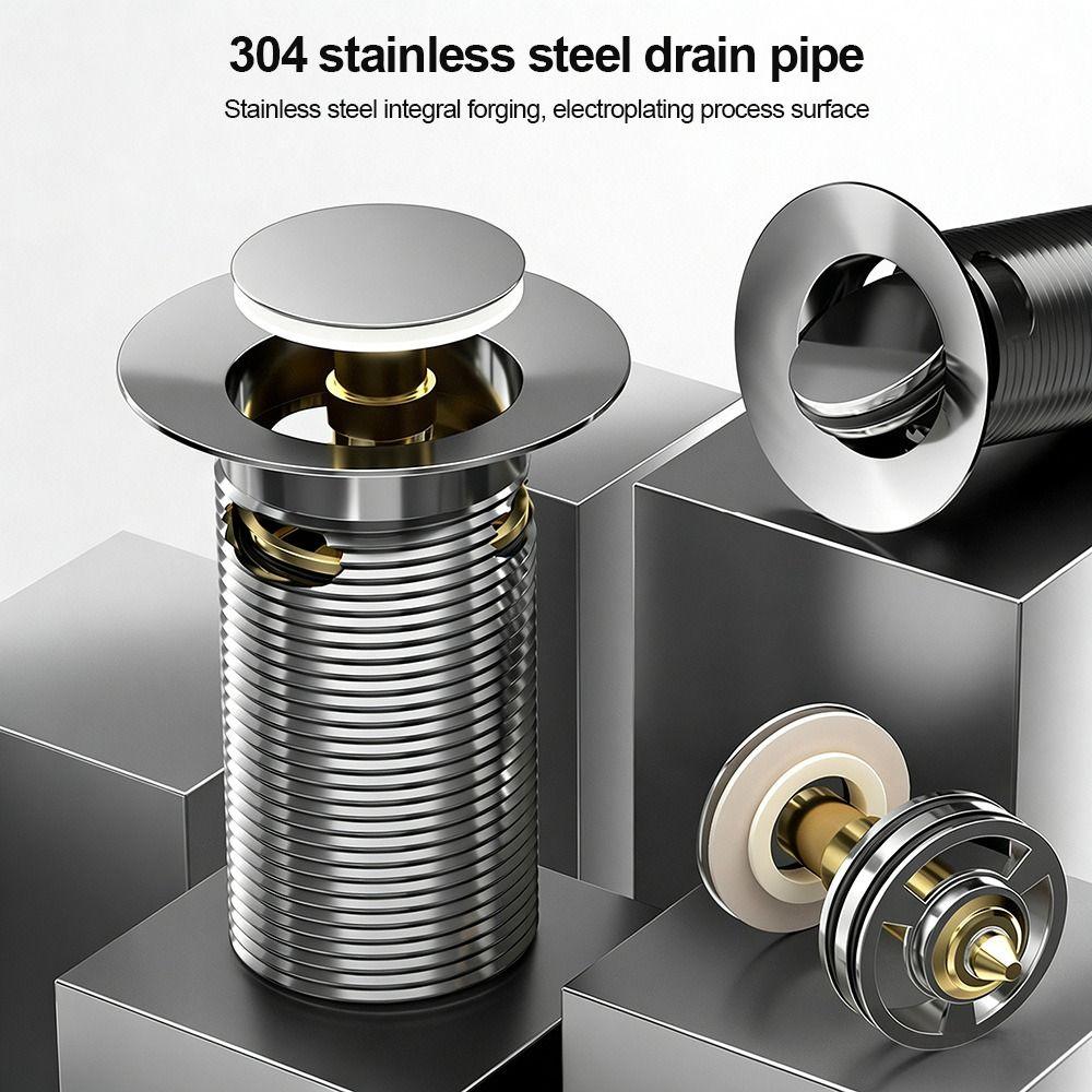 Plastic Sink Drain Pipe Set Bounce Up Core Anti Clogging Retractable Drain Pipe Easy Installation Anti-Odor Basin Downspout Kit