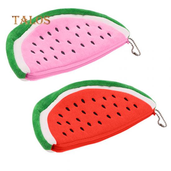 Watermelon Plush Key Coin Wallet Purse Cosmetic Makeup Pouch Phone Pencil Pen Bag Versatile Bags