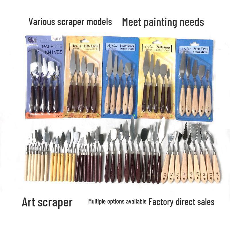 Oil Painting Palette and Spatula Set: Knife Set for Acrylic, Gouache, and Pigment