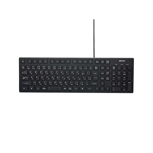 BUFFALO USB connection wired stylish keyboard black BSKBU15BK