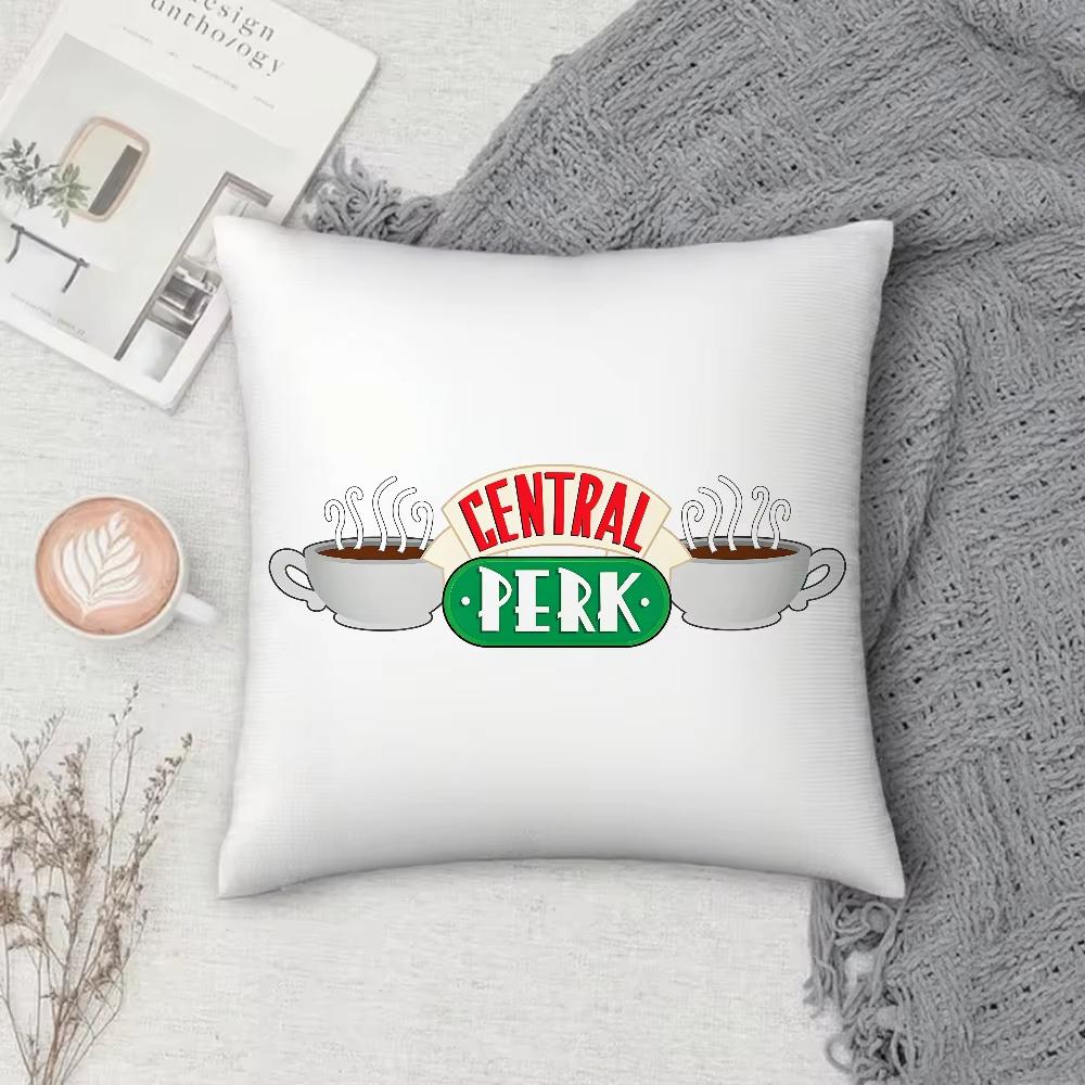 1Pc Vintage Friends Tv Series Pillow Cover, 2D Double-Sided Polyester Cushion Case, Iconic Quotes & Character Decor, Perfect Gif